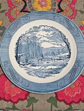 Currier & Ives Serving Platter "Getting Ice"